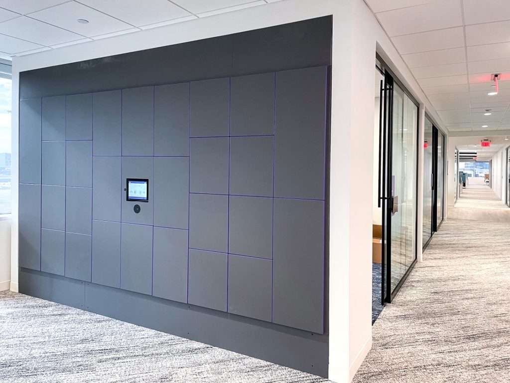 Hybrid office smart lockers in Chubb Dallas
