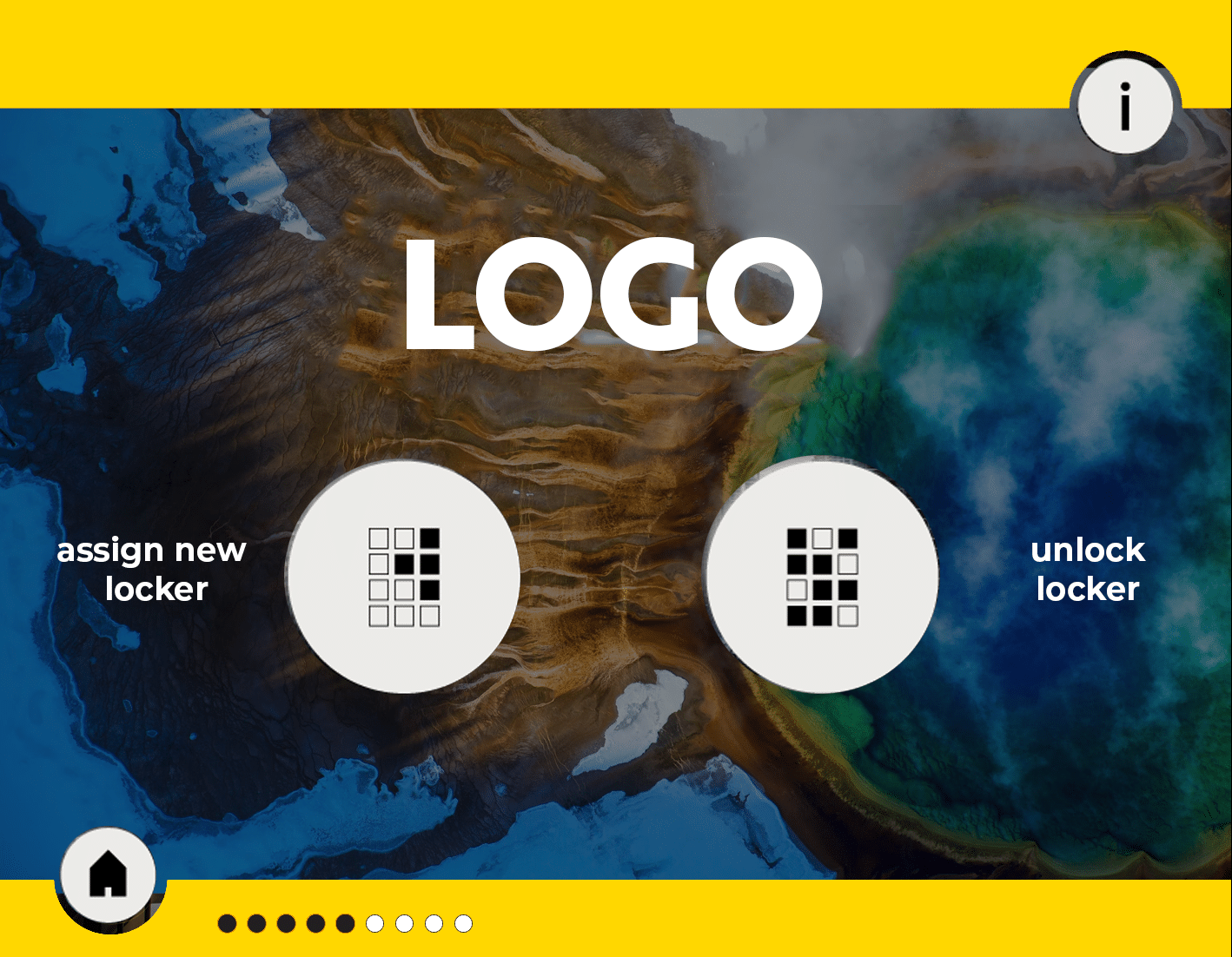 Workplace Lockers software interface mockup